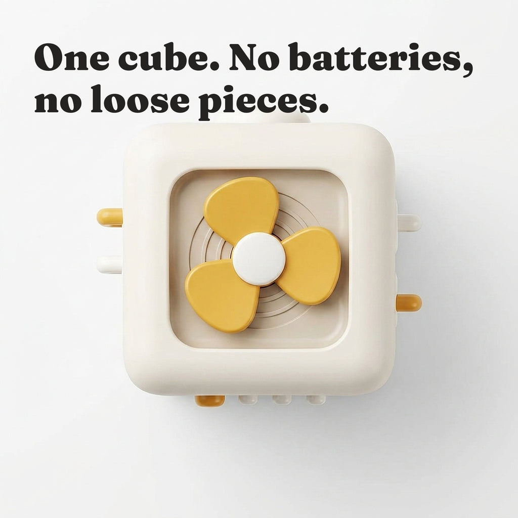What arrives: one 6-in-1 Activity Cube, no batteries and no loose pieces