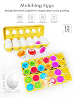 Geometric Matching Eggs (6-Piece Set)