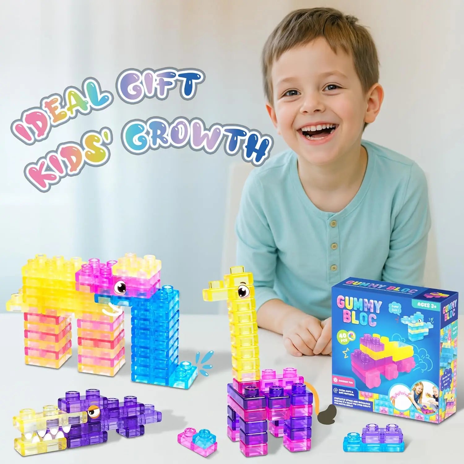 Soft Silicone Building Blocks (40-Piece Set)