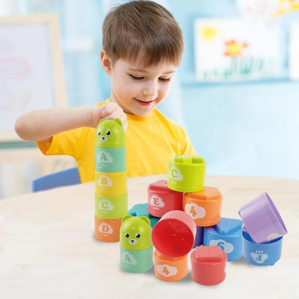 Rainbow Stacking & Nesting Cups (9 Pieces)