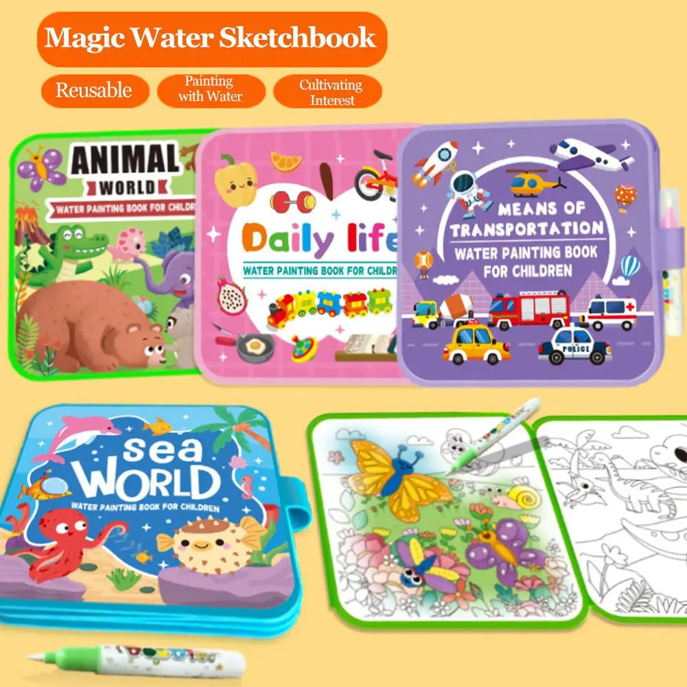 Magic Water Drawing Book