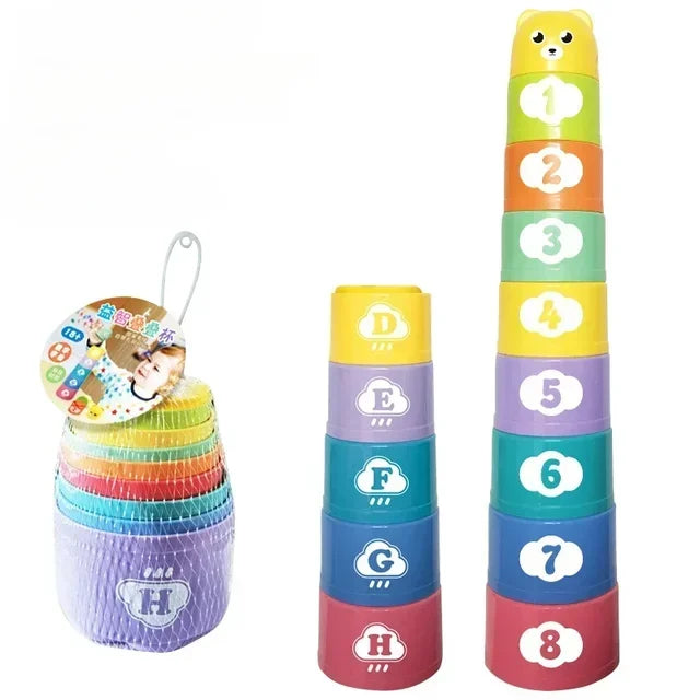 Rainbow Stacking & Nesting Cups (9 Pieces)