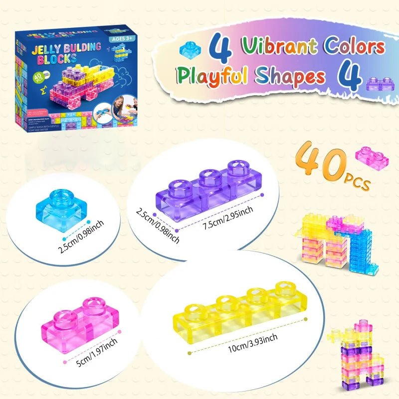 Soft Silicone Building Blocks (40-Piece Set)
