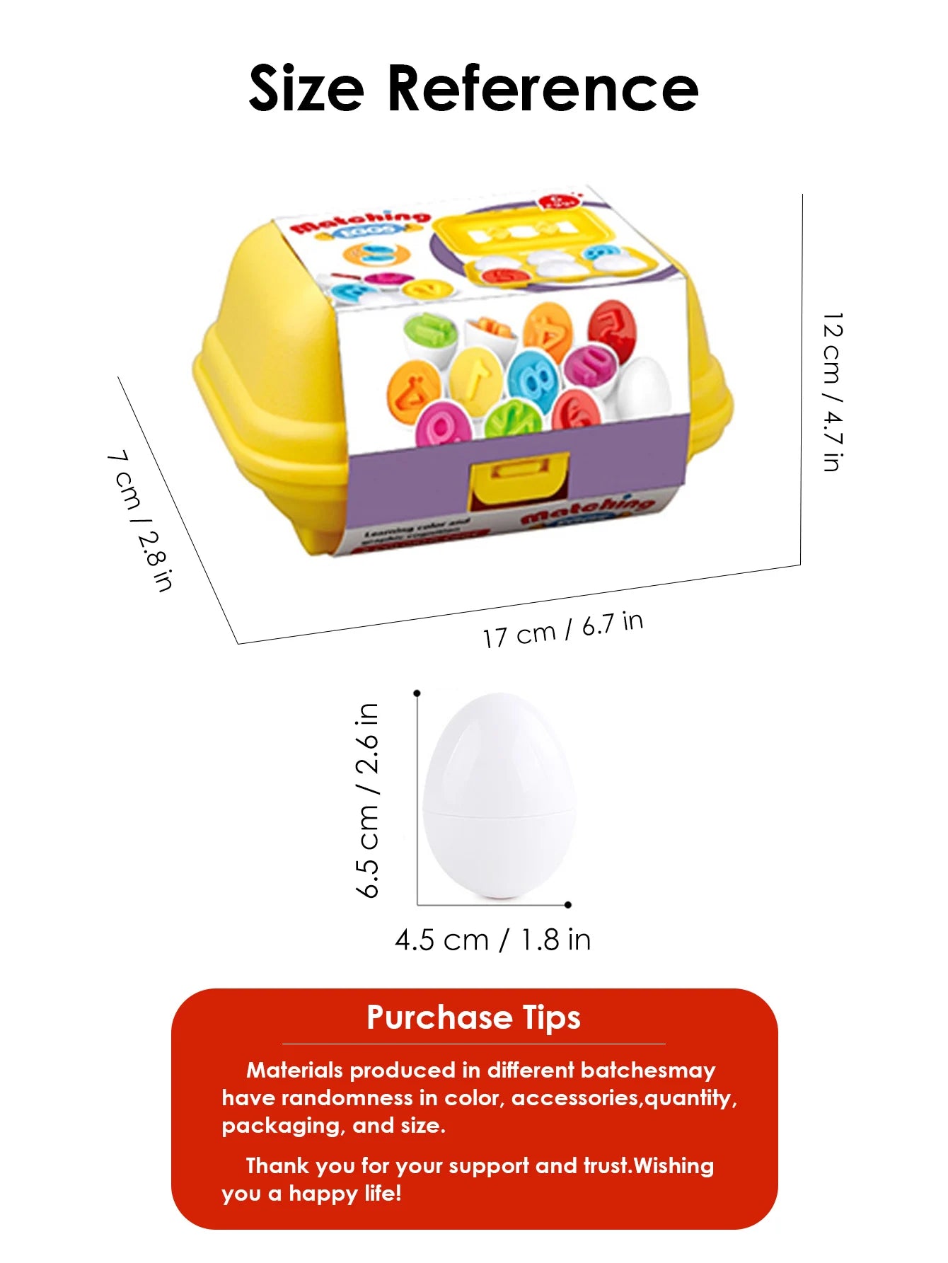 Geometric Matching Eggs (6-Piece Set)