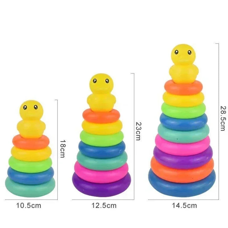 Wooden Rainbow Stacking Rings