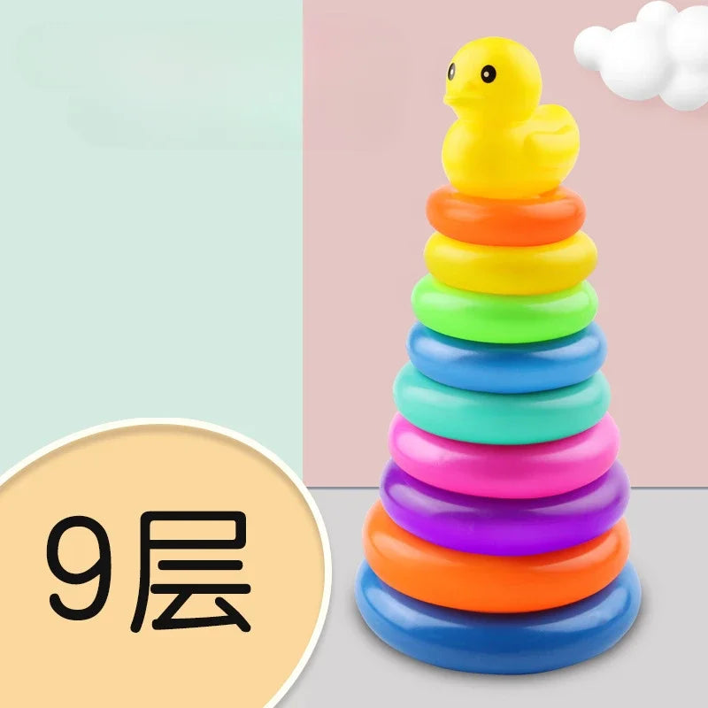 Wooden Rainbow Stacking Rings