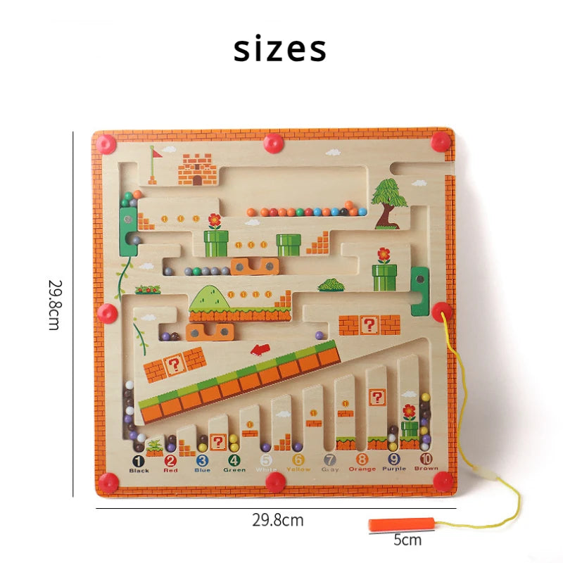 Magnetic Colour & Number Maze