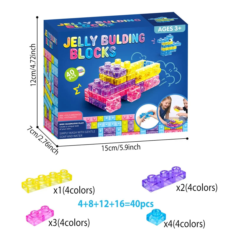 Soft Silicone Building Blocks (40-Piece Set)